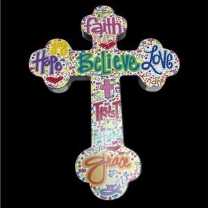 Inspirational Cross Stand/Hand 12” X 9.2”